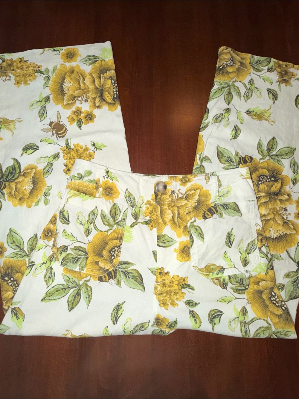 Maeve The Colette Floral Bee Wide Leg Pants Size 26 Anthropologie